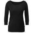 Yoga-Shirt 3/4 Boatneck - black - YOGISHOP