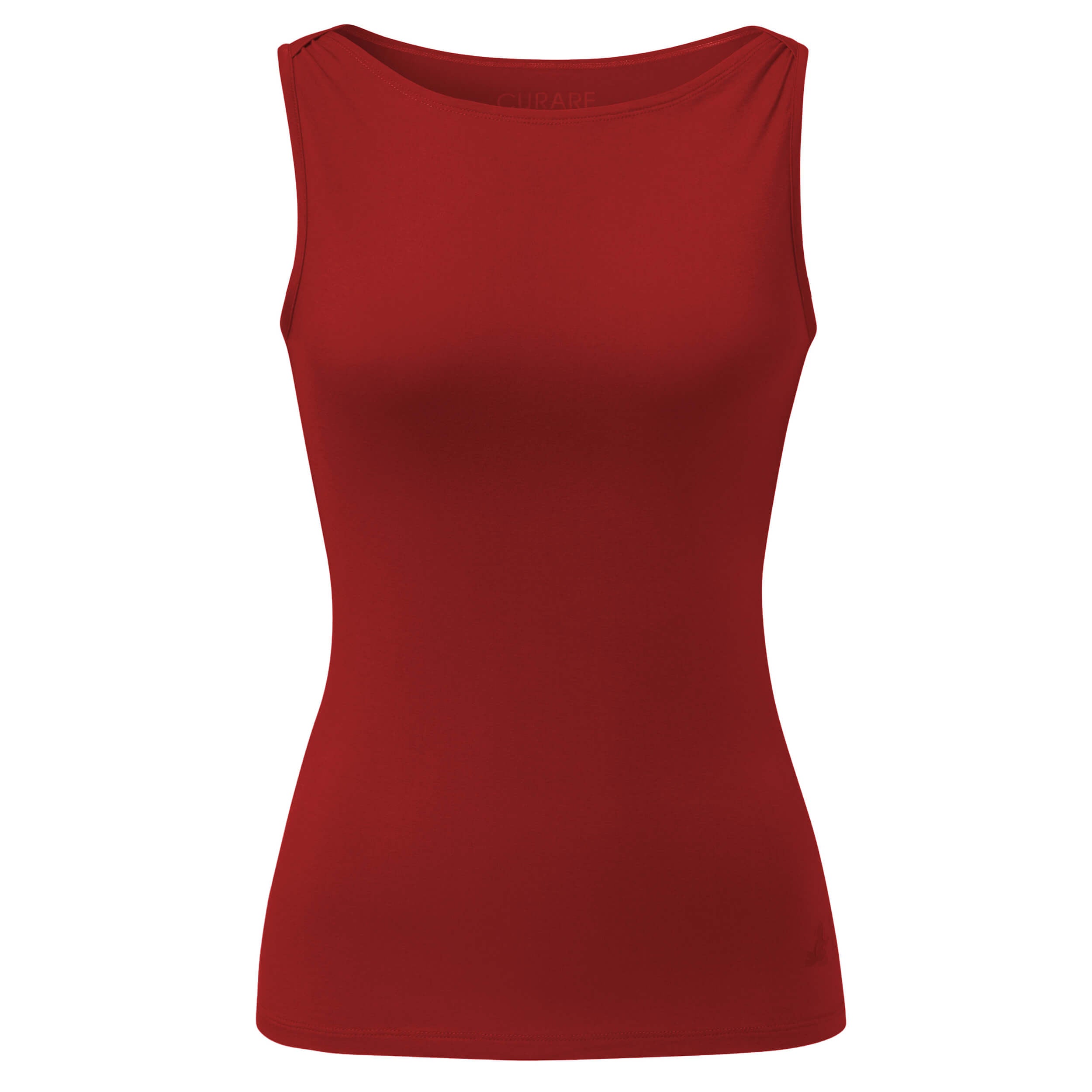 Yoga-Tank-Top Boatneck - rubinrot - YOGISHOP