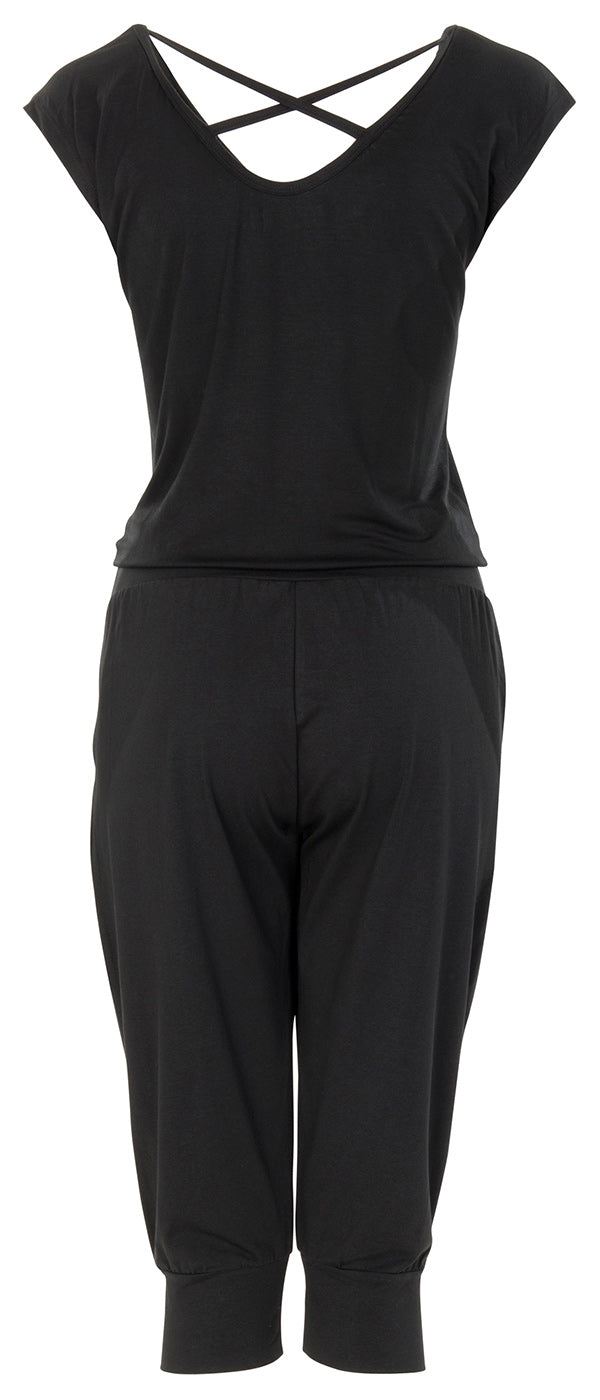 3/4 Jumpsuit "Chandra" - black - YOGISHOP