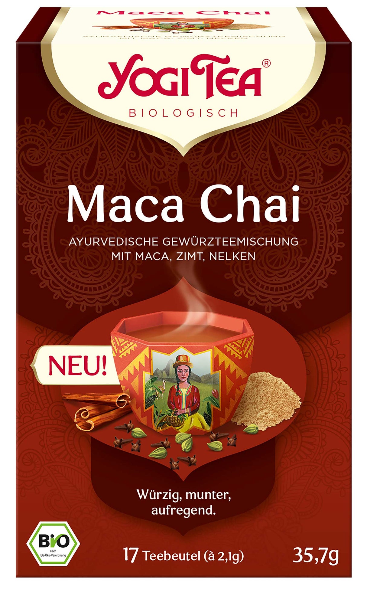 Bio Yogi Tea® Maca Chai, 35,7 g - YOGISHOP