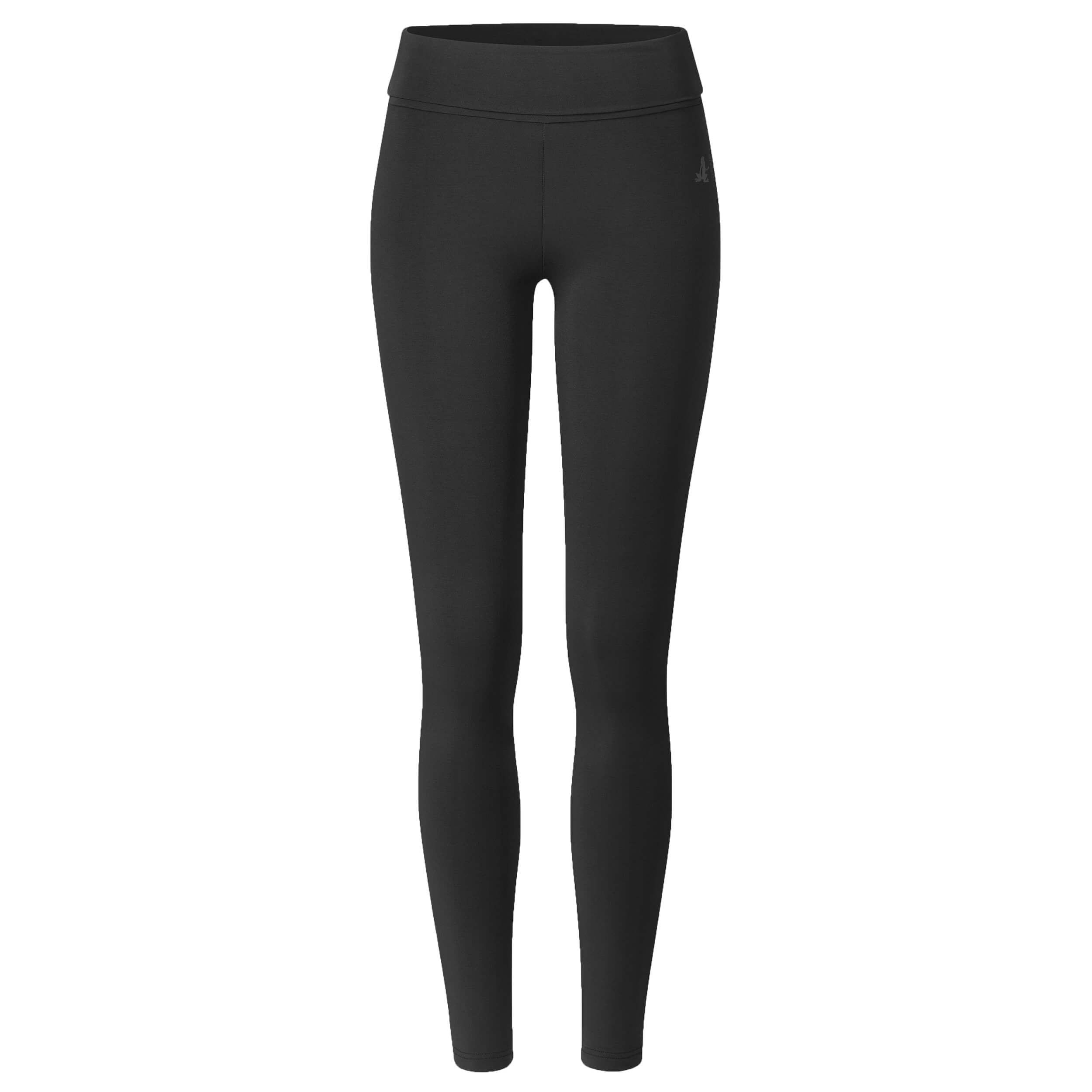 Yoga-Leggings, roll down - black - YOGISHOP