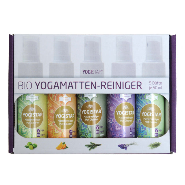 Bio Yogamatten-Reiniger 5 x 50 ml in der Schmuckverpackung - YOGISHOP