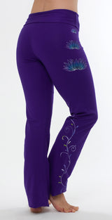 Bootleg-Hose "Lotus", purple - YOGISHOP