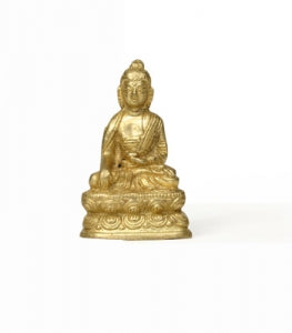 Buddha Statue aus Messing 5 cm - YOGISHOP