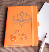 Yoga Notizbuch A5 - Lotus orange - YOGISHOP