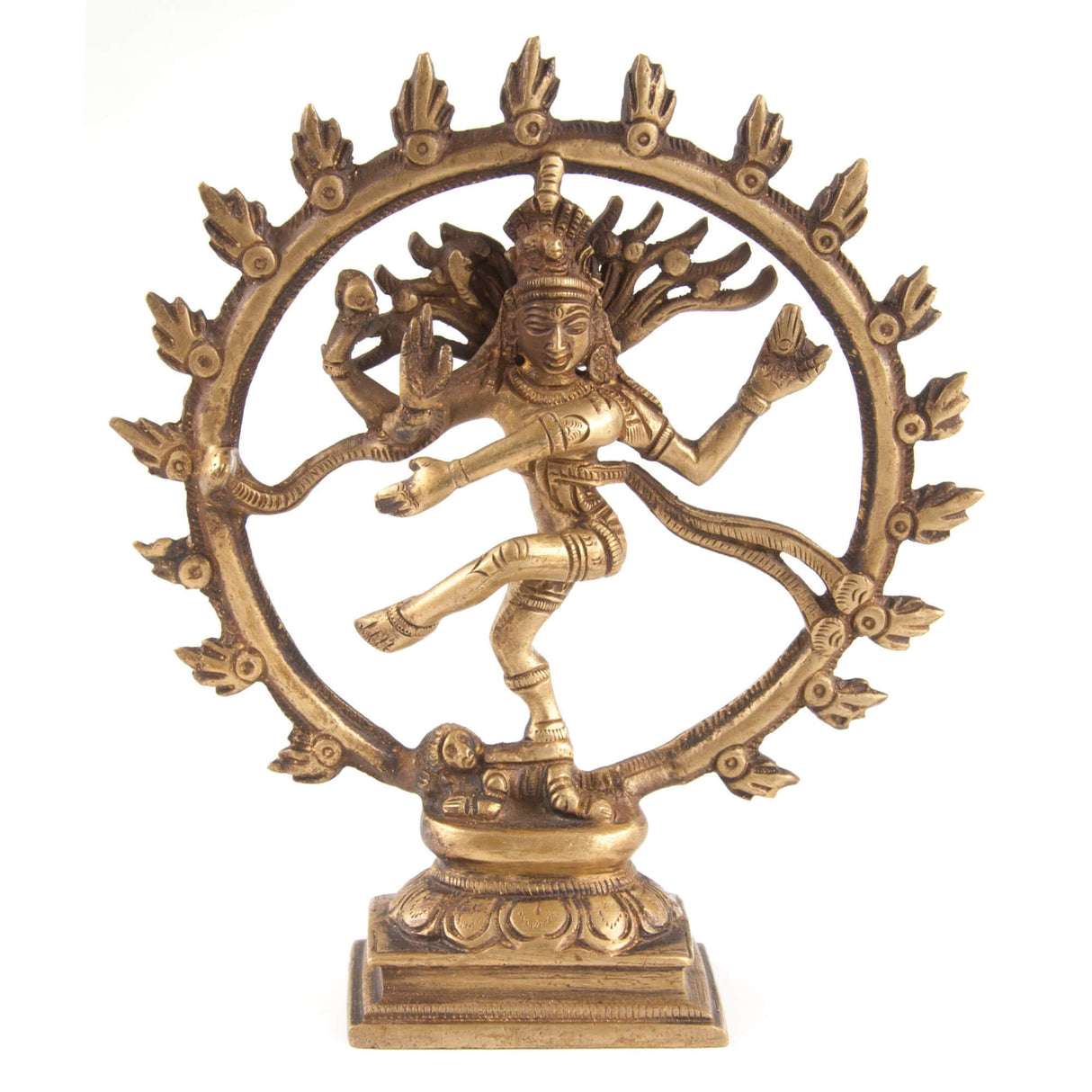 Shiva Nataraja Figur aus Messing, 16,5 cm - YOGISHOP