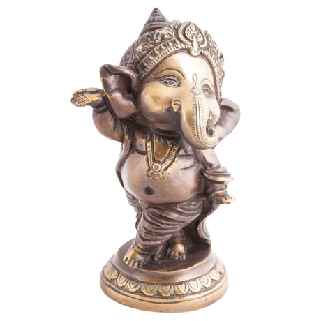 Baby Ganesha Figur aus Messing, 12,5 cm - YOGISHOP