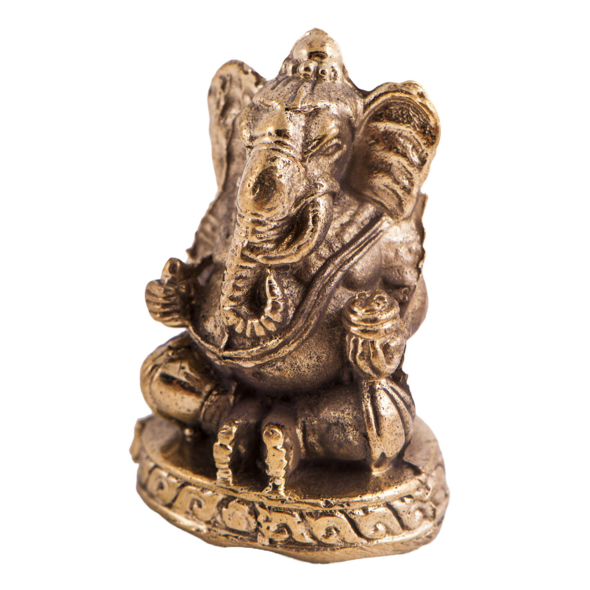 Ganesha Miniaturfigur aus Messing, 2,7 cm - YOGISHOP