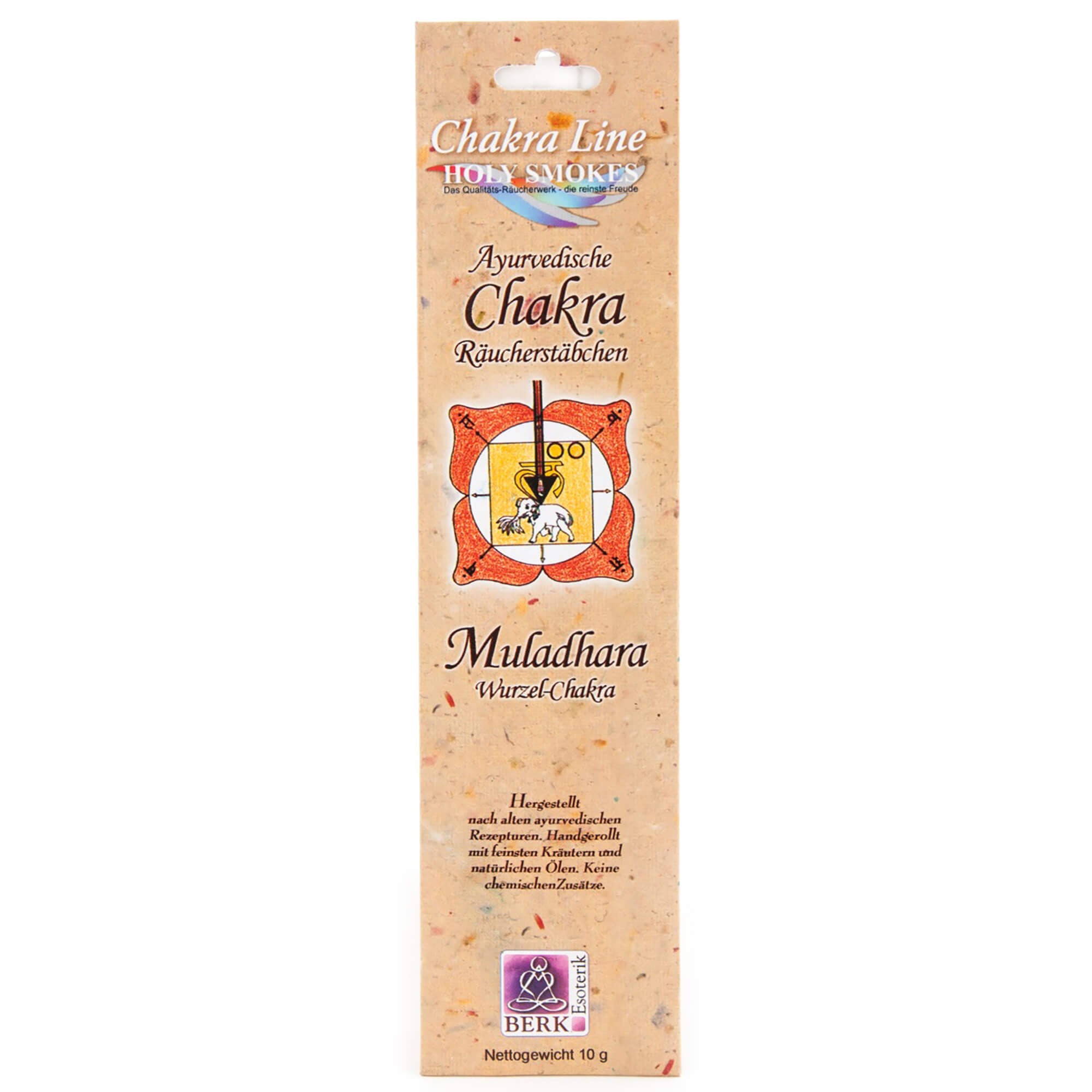 Ayurvedische Chakra Räucherstäbchen - Wurzelchakra (Muladhara), 10 g - YOGISHOP