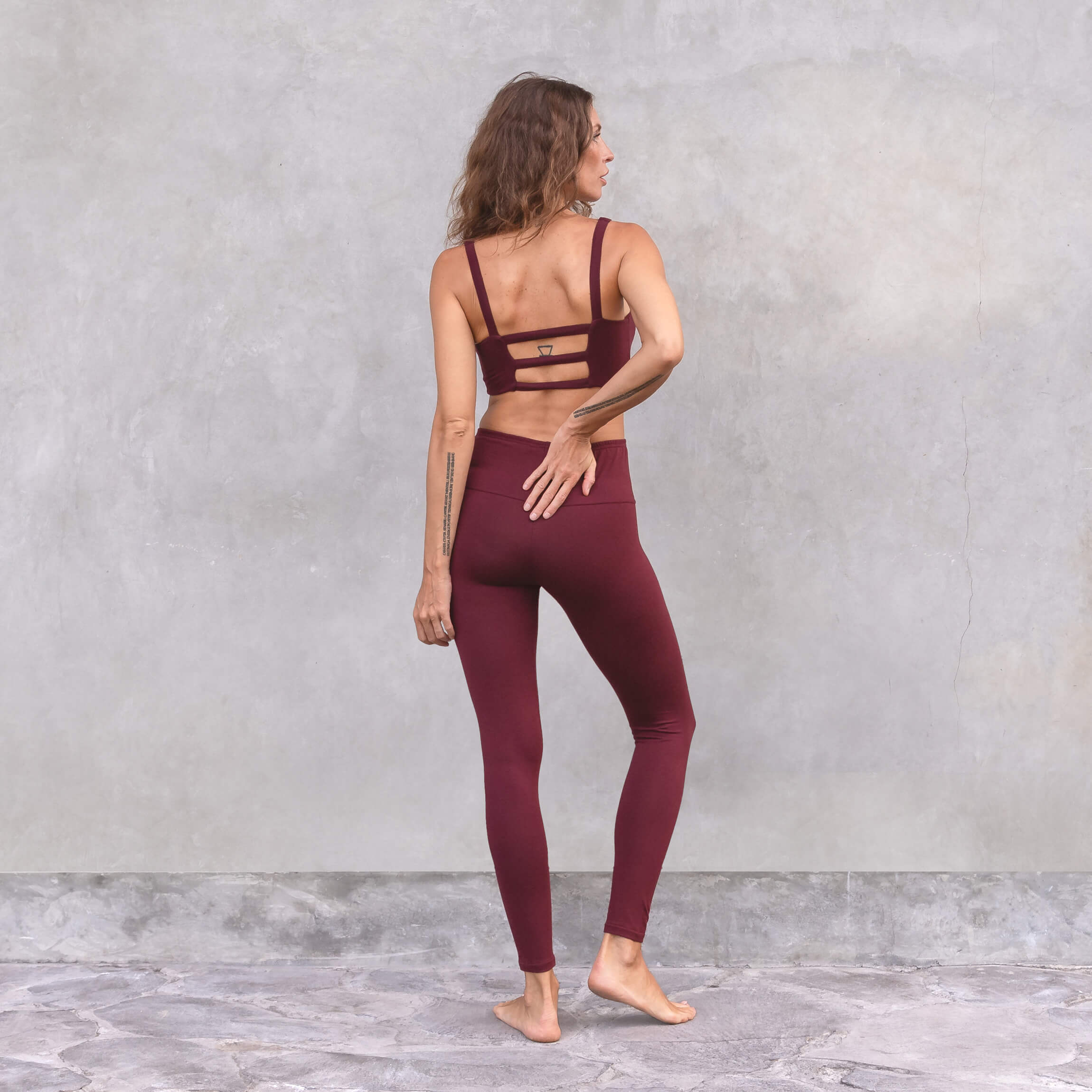 Yoga leggings Kate burgundy YOGISHOP