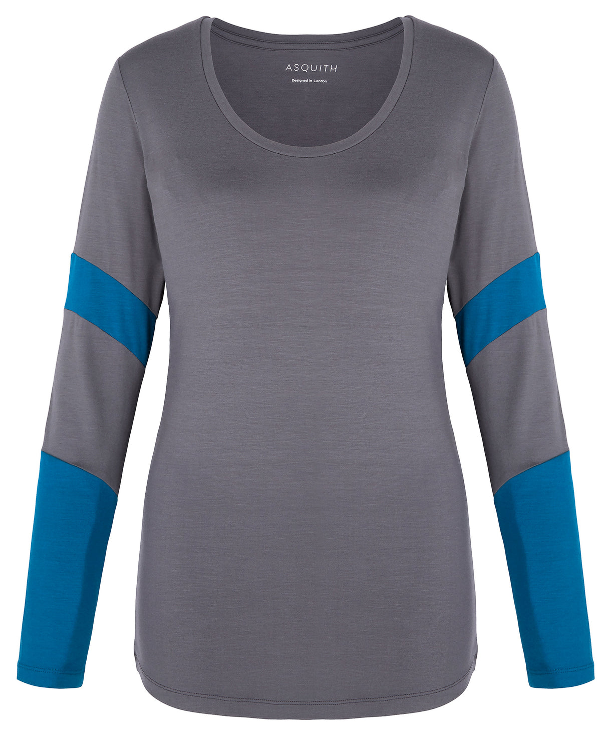 Yoga-Longsleeve Tee - deepgrey/aqua/teal - YOGISHOP