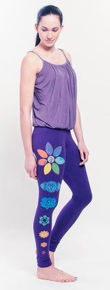 Organic Chakra Leggings - violet - YOGISHOP