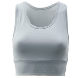 Serenity Organic Crop Top With Support - blue - YOGISHOP