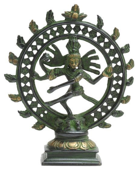 Shiva Nataraj-Statue aus Messing, 15cm - YOGISHOP