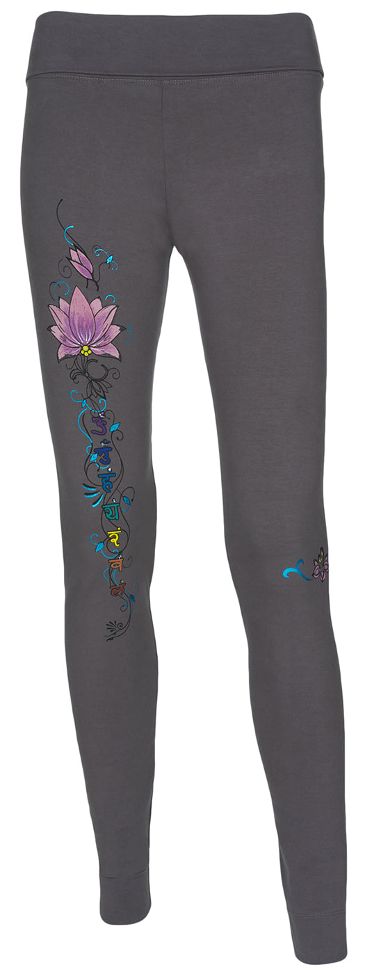 Yoga-Leggings "Synergy Chakra", grey - YOGISHOP