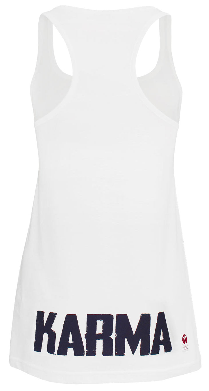 Tank-Shirt "KARMA", weiss - YOGISHOP