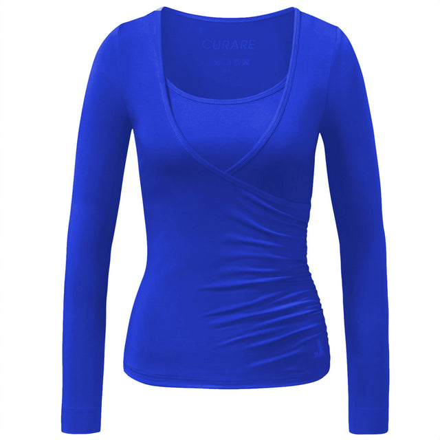 Wrap-Shirt - royal blue - YOGISHOP