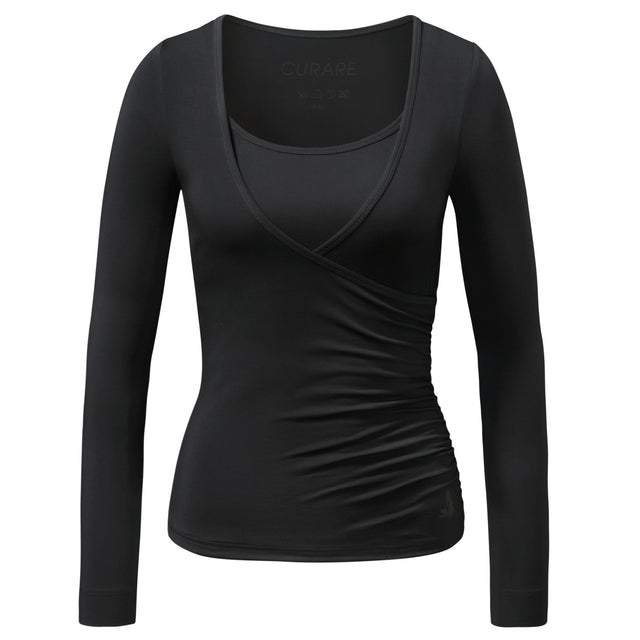 Wrap-Shirt - black - YOGISHOP