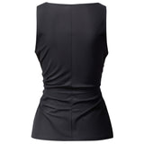 Yoga Top Sporty Elegant - black - YOGISHOP