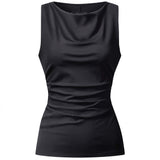 Yoga Top Sporty Elegant - black - YOGISHOP