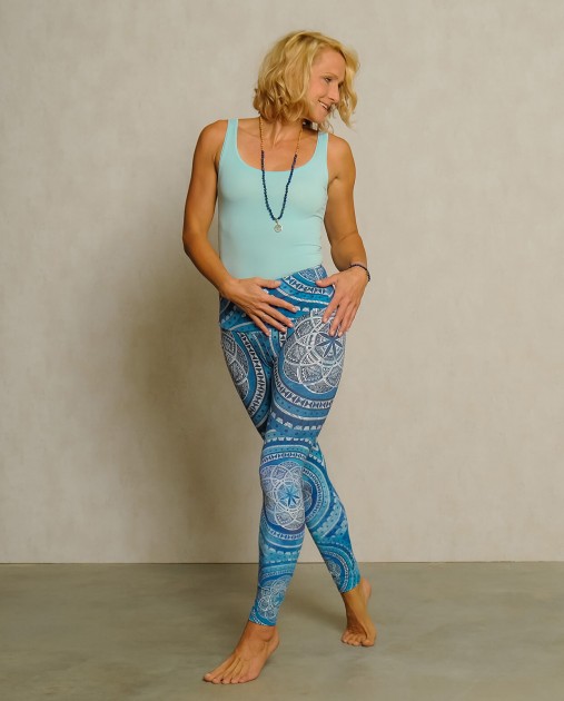 Yoga Leggings Blue Spirit - indigo-blue 