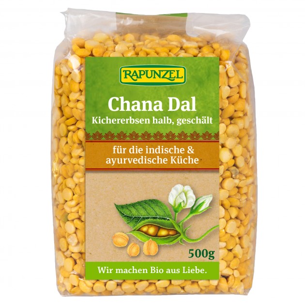 Organic Chana Dal chickpeas half, peeled, 500 g 
