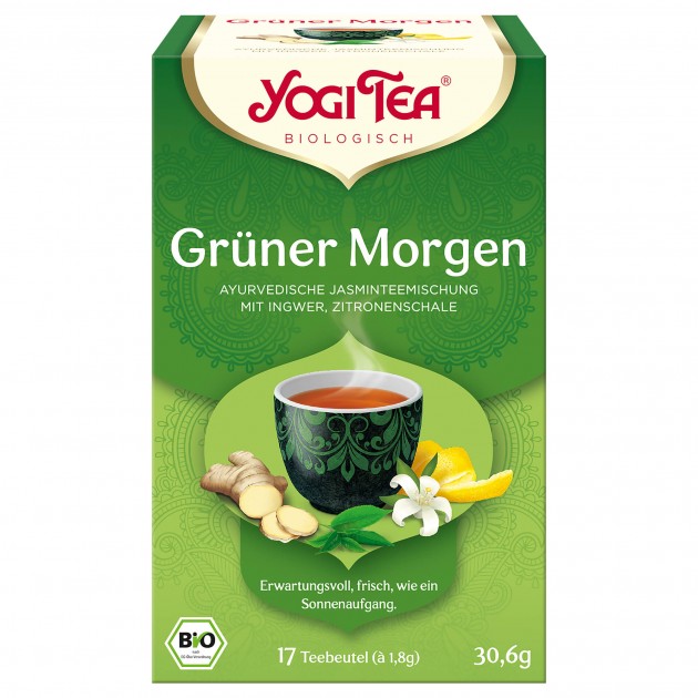 Organic Green Morning Tea Blend, 30.6 g 