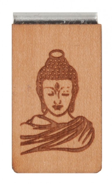 Lesezeichen aus Holz Buddha