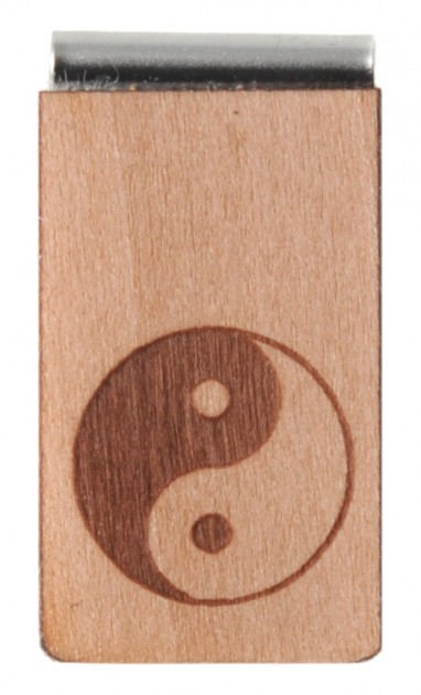 Lesezeichen aus Holz Yin & Yang
