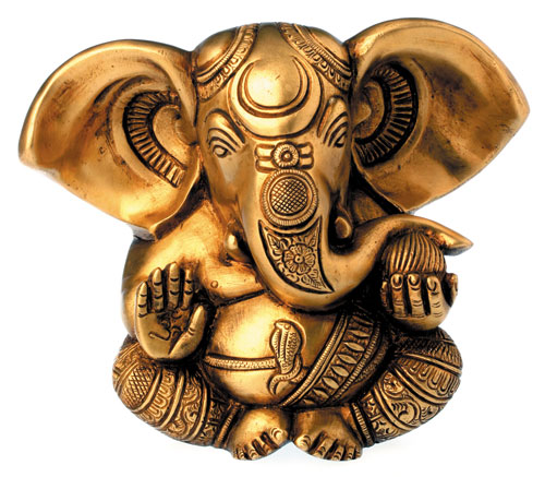 Ganesha made of brass, 13cm 