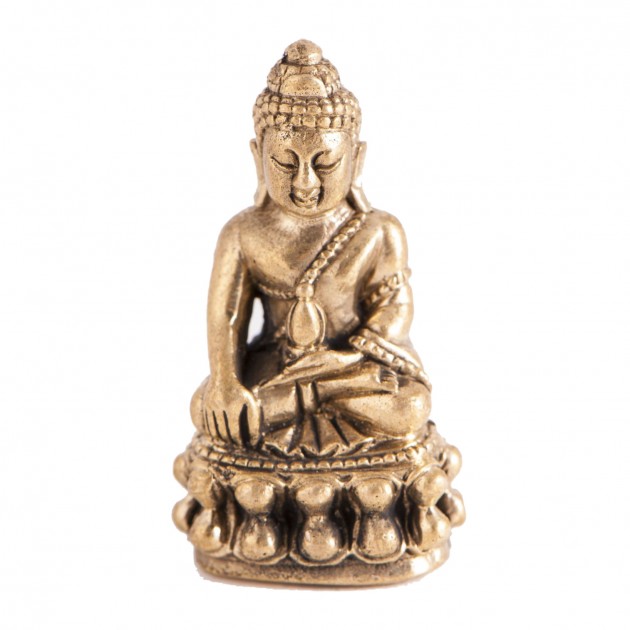 Medicine Buddha Brass Miniature Figure, 3 cm 