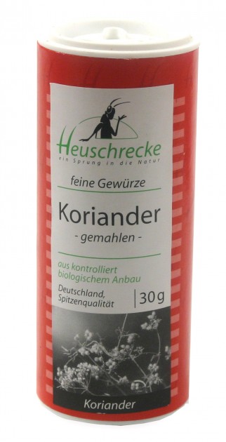 Organic coriander (ground), 30 g 