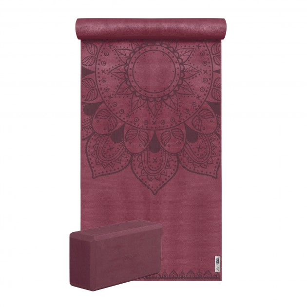 Yoga Set Starter Edition - harmonic mandala (yoga mat + 1 yoga block) 