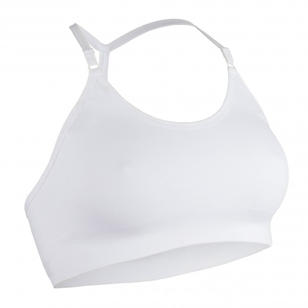 Sports bra "Crossback" - light white M-L