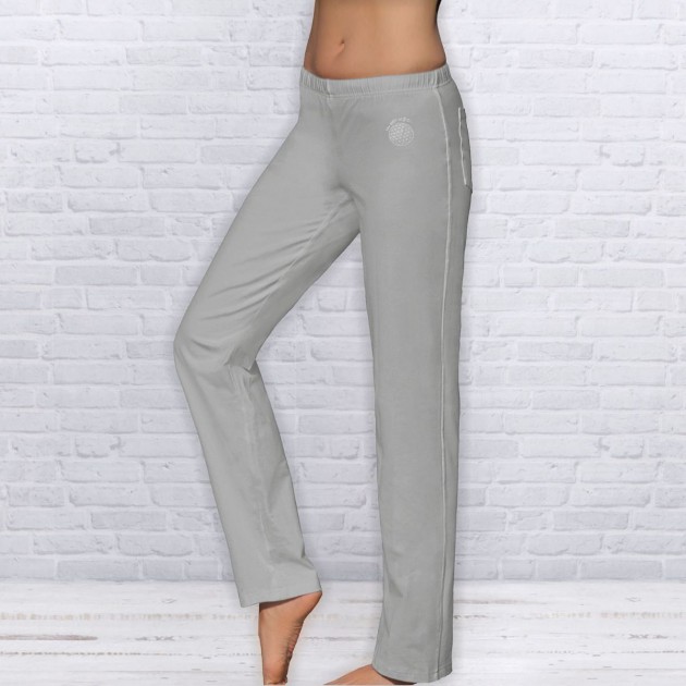 "Flower of Life" wellness trousers - silver-grey S