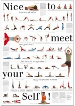 Yoga Poster with 67 Asanas, Nice to meet Your Self 