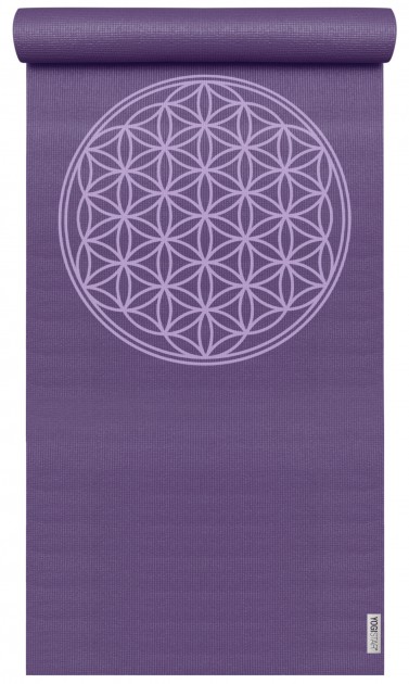 Yoga mat yogimat® basic - flower of life violet