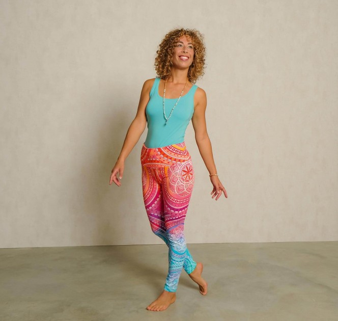 YOGISHOP | Yoga-Leggings Indian Spirit - pink-mango-blue | Yoga, Yogamatten  & Yoga-Zubehör