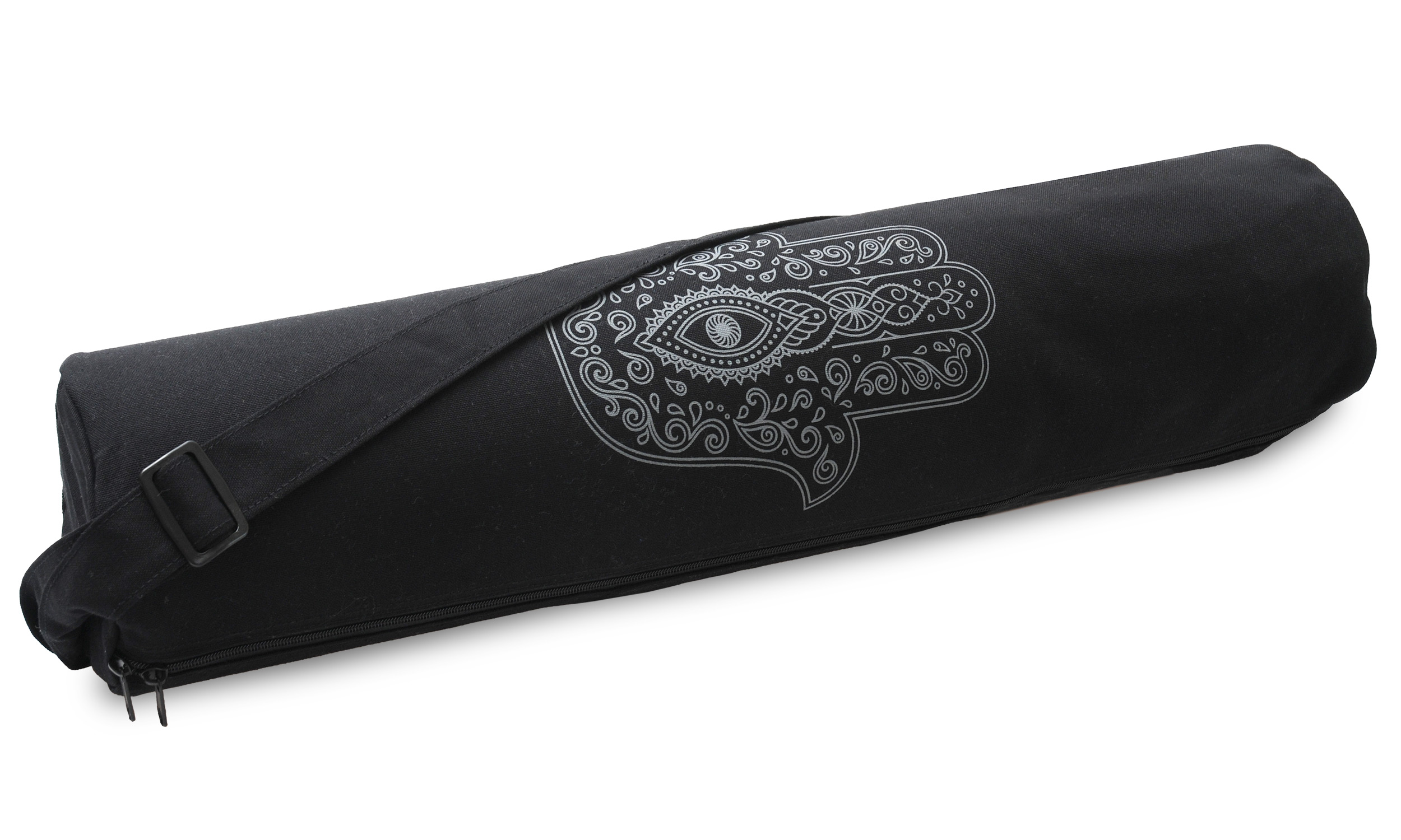 YOGISHOP | Yogatasche yogibag® basic - zip - cotton - art collection - 65  cm - hand of fatima - black | Yoga, Yogamatten & Yoga-Zubehör