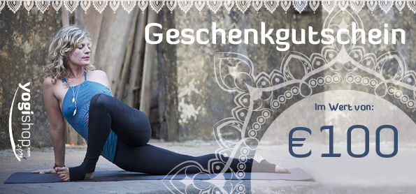 YOGISHOP | Geschenkgutschein 100 EUR | Yoga, Yogamatten & Yoga-Zubehör